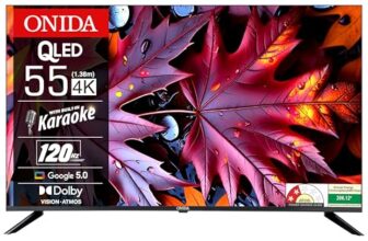 Onida 139 cm (55 inches) Nexg Karaoke Series 4K QLED Smart Google TV Q55UGI120