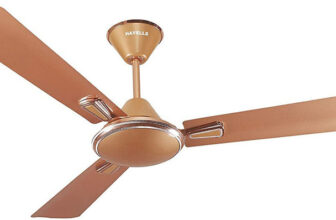 HAVELLS Festiva ES| Premium Finish| Energy Saving|Hi-Speed Low Noise| 100% Copper Motor with 2 Year Warranty Energy Saving 1200 mm Ceiling Fan(1 Star | Pearl Copper | Pack of 1)
