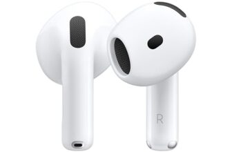 Apple AirPods 4 Wireless Earbuds, Bluetooth Headphones, Personalised Spatial Audio, Sweat and Water Resistant, USB-C Charging Case, H2 Chip, Up to 30 Hours of Battery Life, Effortless Setup for iPhone