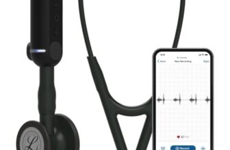 3M Littman® CORE Digital Stethoscope, Black Chestpiece, Tube, Stem and Headset, 27 inch, 8480