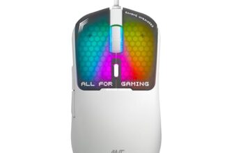 Ant Esports Virtus100 Wired RGB Gaming Mouse | Light Weight |6D Durable Buttons | High Performance Up to 12800 DPI 1000Hz Polling Rate | AI Sensor | 20M Click | Software Support Esports Mouse_ White