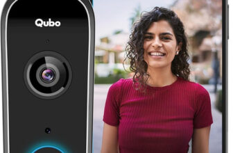 Qubo Smart WiFi Video Doorbell Pro 2K|3MP|Instant Video|2-Way Talk|AI App Alert,Alarm Video Door Phone(Wireless Single Way)