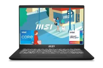 MSI Modern 14, Intel 13th Gen. i5-1335U, 36CM FHD 60Hz Laptop (8GB/512GB NVMe SSD/Windows 11 Home/Iris Xe Graphics/Classic Black/1.4Kg), C13M-437IN