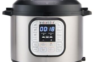 Instant Pot Duo 6QT(5.7L) 7-in-1 Electric Pressure Cooker, Multi Pot, SS304 Stainless Steel Inner Pot, Slow Cook, Rice Cooker, Steamer, Sauté, Yogurt Maker & Keep Warm, 13 customizable programs, 230V