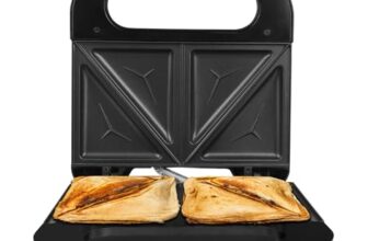 Milton Royal Express 800W Toaster Sandwich Maker | Auto Cut Off | Non-Stick Fixed Grill Plates | Easy Clean | Power Indicators | 1 year Manufacturer Warranty – Black