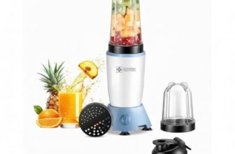 HAVOK NutriCore X2 750W Nutri Blender Mixer Grinder with 2 Jars, Sipper Lid & Seasoning Cap | 18000 RPM High Speed Moto | Personal Juicer for Smoothies, Shakes & Spices, Compact Kitchen Mixer