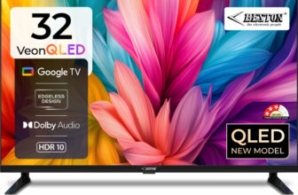 BESTON 80 cm (32 inch) QLED HD Ready Smart Google TV 2025 Edition(BS32HGTV)