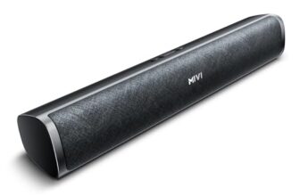 Mivi Fort Q26 Soundbar with 26W Powerful Audio, 2.0 Channel with Dual Full-Range Speakers, Multiple Input Modes, 6H Playtime, 2500mAh Battery, Made in India Soundbar for TV