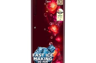 Midea 215 L 2 Star Direct Cool Refrigerator (MRD215D2HPCW, Wine, Flower, 2025 Model)