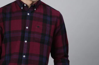 THE BEAR HOUSE Men Checkered Casual Maroon Shirt