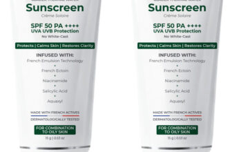 aqueria Sunscreen – SPF 50 PA++++ Oil Control Brightening French Multi-Active SPF | 2% Niacinamide, Salicylic Acid(30 g)