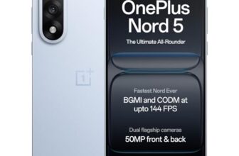 OnePlus Nord 5 | Snapdragon 8s Gen 3 | Stable 144FPS Gaming | Dual 50MP Flagship Camera | Powered by OnePlus AI | 256GB 8GB | Dry Ice