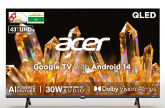 acer 108 cm (43 inches) Ultra V Series 4K Ultra HD Smart QLED Google TV AR43QDVGU2875BD