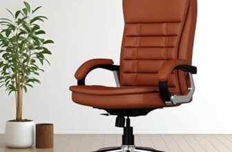 FUGO FG112 Ergonomic Office Chair with Adjustable Height, Cushioned Back & Seat, Tilting Mechanism, Heavy-Duty Metal Base, Dual Nylon Casters – Ideal for Work, Gaming, Study, 3-Year Warranty (Tan)