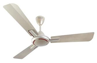 Havells 1200mm Ambrose Energy Saving High Speed Ceiling Fan|Premium Finish, Deco.Fan, Elegant Looks, High Air Delivery, 100% Pure Copper Motor|2 Yr Warranty by Brand | (Pack of 1, Gold Mist Wood)