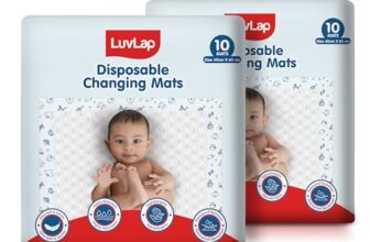 LuvLap Disposable Baby Underpad cum Changing Mats, 20 Count 60×60 CM Waterproof Pads for baby, Breathable Underpads act as 100% Water Proof Bed Protector, Non Slip Backsheet, Hypoallergenic