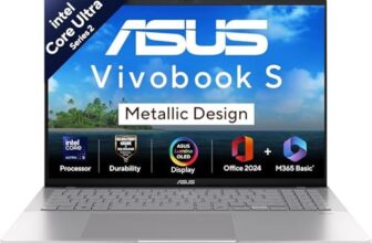 ASUS Vivobook S16,Intel Core Ultra 5 225H,AI PC(Intel Arc iGPU/16GB RAM/512GB SSD/FHD/16/60Hz/Backlit Keyboard/70Whr/Windows 11/M365 Basic(1Year)*/Office Home 2024/Cool Silver/1.7 Kg) S3607CA-SH071WS