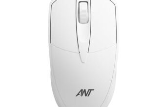Ant Globe 10 Wired Optical Mouse with 1200 DPI, USB Connectivity, Lightweight Design, Durable 3 Buttons, Compatible with Windows/Mac/Linux White