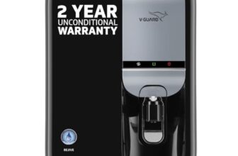 V-Guard Rejive 2X RO UF Alkaline Water Purifier with Stainless Steel Tank | No Service Cost for 2 Years: True Unconditional Warranty | 8 Stage | Triple Powered Alkaline Health Charger | 5.5 L