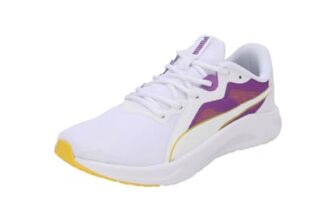 PUMA | Seriah Women’s Running Shoes | White-Ultraviolet-Pelé Yellow | 6UK
