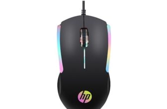 HP M160 USB Wired Gaming Optical Mouse with LED Backlight, 1000 DPI, 3 Buttons and Press Life Up to 3 Million Clicks, 1 Year Warranty (843W8AA, Black)