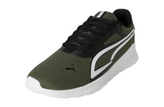 PUMA | Armour V2 Men’s Lightweight Sneakers | Green Moss-Black-Warm White | 8UK