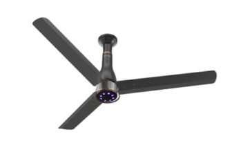 Polycab Wizzy Prime 1200mm BLDC Ceiling Fan with remote |BEE 5 Star Rated, Higher Air Delivery|LED Indicator,Reverse,Boost,Sleep and Breeze Mode,Free Installation|3 Years Warranty 【Matt Black】
