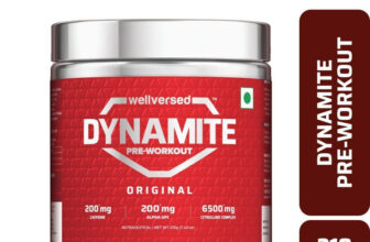 Wellversed Dynamite Pre-Workout (210g, 15 Servings) | Unleash Explosive Energy Pre Workout(210 g, Berry Burst)