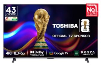 Toshiba 108 cm (43 inches) C350NP Series 4K Ultra HD Smart LED Google TV 43C350NP (Black)