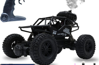 Wonder Rock Master RC Car | Type-C Smoke Function Remote Control Off-Road Crawler(Black)
