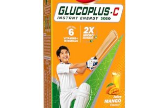 DABUR Gluco-C Instant Powder Energy Glucose (Mango Flavour) – 1Kg | Replenishes Energy | 20% More Glucose In Every Sip | Vitamin C Helps Boosts Immunity | Calcium Supports Bone Health