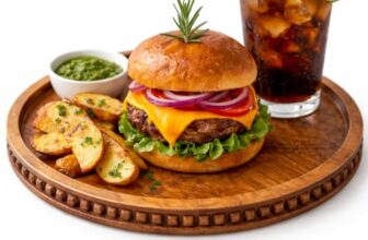 ZERQOUVE Wooden Serving Tray for Food Drinks Decorative Platter for Coffee Table Rustic Farmhouse Trays Centerpiece for Home Decore Living Room Kitchen Counter Set of 1