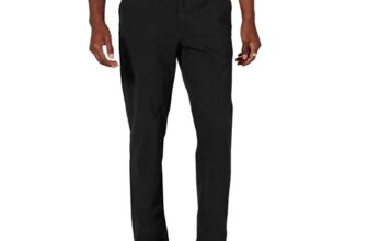 Amazon Essentials Men’s Slim-Fit Casual Stretch Chino Pant, Black, 30W x 32L
