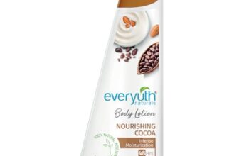 Everyuth Naturals Nourishing Cocoa Body lotion 200ml for men & women | 48Hr Hydration | Deep Moisture Care for Dry Skin | Enriched with 100% Natural Almond Milk | Smooth, Radiant & Healthy Looking Skin Care