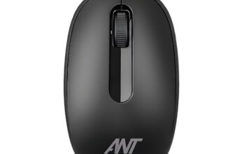 Ant OM120 Wired Optical Mouse, 1000 DPI, 3ft Cable, Easy and Accurate Scroll Button, Optical Sensor Computer Mouse, Left and Right-Hand Use for Laptop, PC, Mac Notebook and Linux-Matte Black