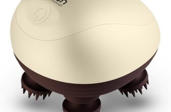 UltraCare PRO UNIQ Head and Scalp Massager for Hair Growth & Stress Relief, with 360° Rotating Nodes, 3 Modes, Cordless, Rechargeable, Auto-Off (White)