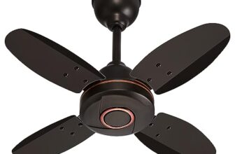 ACTIVA ORNET 600mm Ceiling Fan, 850 RPM High Speed Air Delivery with 4 Blades, Anti-Dust Coating, 2 Years Warranty – Smoke Brown