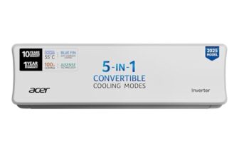 Acer 1.5 Ton 3 Star Split AC (5-In-1 Convertible Cooling Modes, AiSense Technology, ArcticWrap Cooling, PM 1.0 Microbacterial Filter, High Ambient Temperature of 55 °C – AR15AS3IS1HLE25)