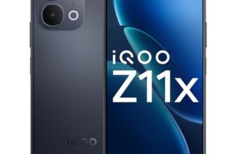 iQOO Z11x 5G (Titan Black, 6GB RAM, 128 GB Storage) | Dimensity 7400-Turbo Processor | 7200 mAh Battery Smartphone | Powered by OriginOS 6