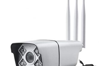 smars ® 2-Way Audio 1080P HD Ethernet Wireless Wi-Fi 4G SIM Card Bullet Outdoor ONVIF CCTV Security IP Camera with SD Card Slot, White