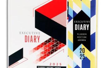 amazon basics 2025 New Year Dated Diary | Hard Bound Personal Planner For Him & Her | Goal Setting & Productivity Tools | Set Of 2, Multicolor