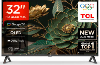 TCL V4C 80.04 cm (32 inch) QLED HD Ready Smart Google TV with 100% Color Volume Plus | 16W Dolby Audio | Google Assitant | Chromecast built-in | Slim Design(32V4C)