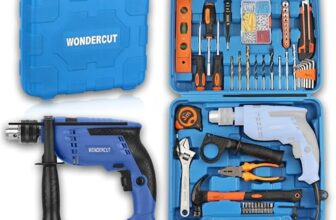WONDERCUT Professional-Impact Drill Tool Kit, 780W,3000 RPM,13mm Chuck, Blue BMC Box WC-13DK-500 Power & Hand Tool Kit (160 Tools)