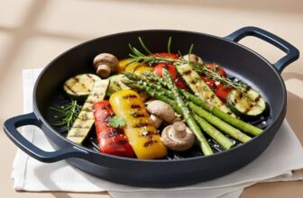 Ember Cookware Pre-Seasoned Cast Iron Grill Pan 26 cm | Induction Cookware | 10 Year Warranty | Cast Iron Cookware | Heavy Duty | Griddle Pan for Steak, Vegetables & Sandwich | Blue