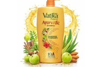 Dabur Vatika Ayurvedic Shampoo – 1 L | For Strong & Healthy Hair | No Parabens | For All Hair Types | Power of Dus Poshan for 10 Hair Problems