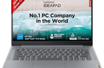 Lenovo Intel Core i5 12th Gen – (16 GB/512 GB SSD/Windows 11 Home) 83EQ005VIN Thin and Light Laptop(14 Inch, Arctic Grey, With MS Office)