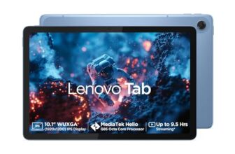 Lenovo Tab| 10.1 Inch Display| Wi-Fi Only| 4GB RAM + 128GB ROM (Expandable up to 1 TB)| Metal Body| Dual Speakers with Dolby Atmos| Android 14| Color: Polar Blue
