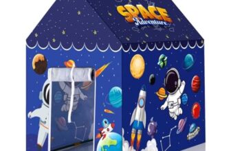 SANGANI, Light Weight Kids Play Tent House – Fun, Foldable, and Durable for Indoor & Outdoor Toys for 3 to 8 Years Old Kids Girls and Boys (SPACE-099)