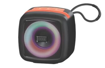 OOGE Vibebox 1000 Bluetooth Speaker | 7W Wireless Speaker with AUX & USB Port | RGB Lights | Type-C Charging | Bluetooth 5.3 | Deep Bass | Compact & Stylish | Black