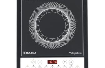 Bajaj ICX 160TS Neo Induction Stove | 1600 Watts | 9 Pre-Set Menus | Digital Display | Keep Warm Function | Variable Time, Power & Temperature Selection | 1 Yr Warranty 【Black】